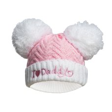 H682-P: Pink Embroidered Chevron Hat (0-12 Months)